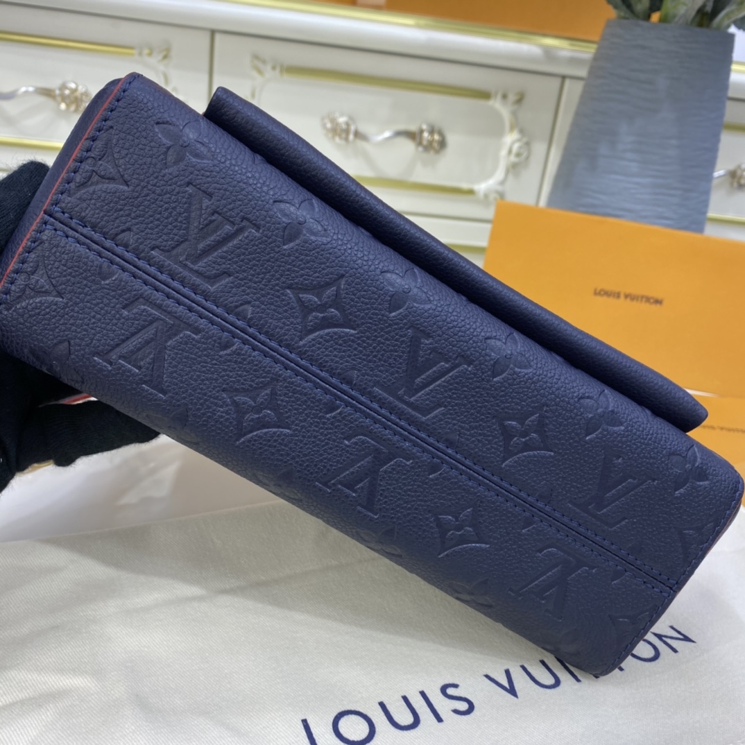 Louis Vuitton VAVIN PM Handbag Monogram Empreinte M52271 Navy/Red